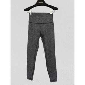 Lululemon Wunder Under Pants Leggings Heather Gray Hi-Rise Size 6